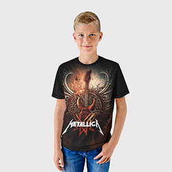 Футболка детская Metallica гитара и логотип, цвет: 3D-принт — фото 2