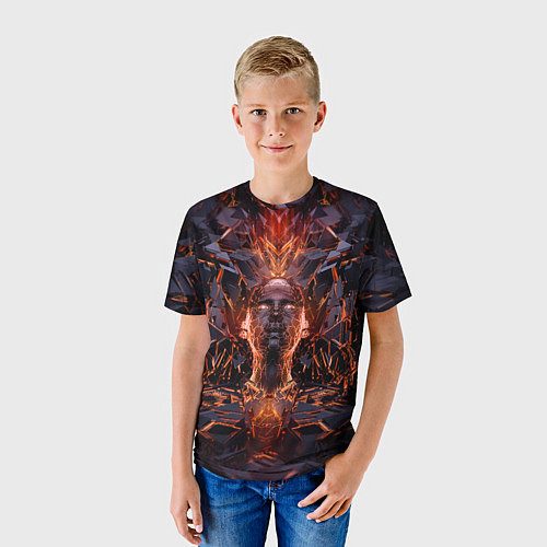 Детская футболка Нейросеть - создание человека / 3D-принт – фото 3