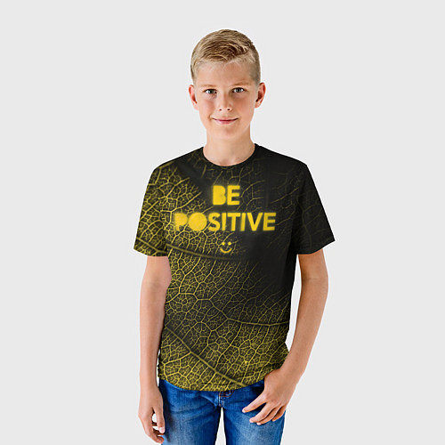 Детская футболка Be positive / 3D-принт – фото 3