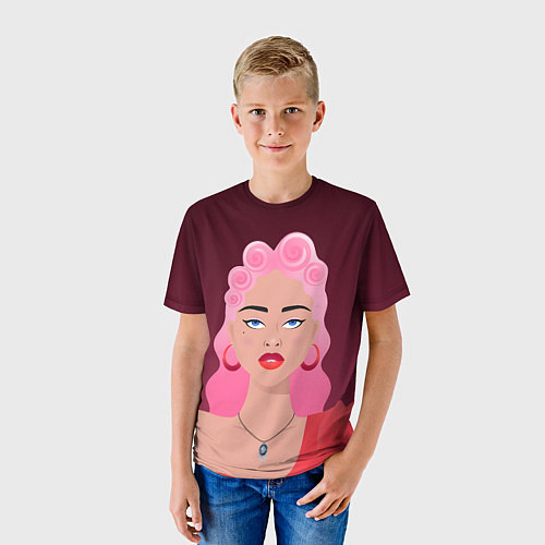 Детская футболка Retro girl / 3D-принт – фото 3