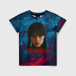 Футболка детская Wednesday horror, цвет: 3D-принт