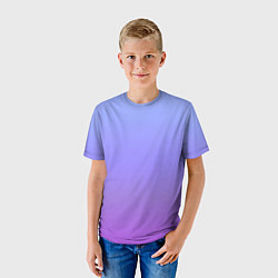 Футболка детская Фиолетовый градиент, цвет: 3D-принт — фото 2