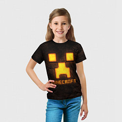 Футболка детская Minecraft lava, цвет: 3D-принт — фото 2