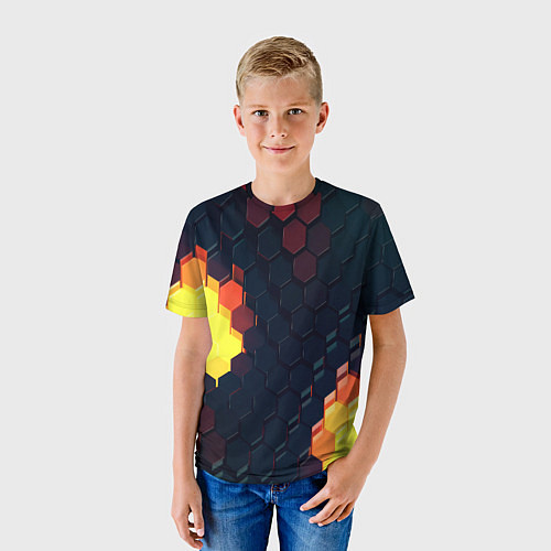 Детская футболка Оранжевый питон / 3D-принт – фото 3