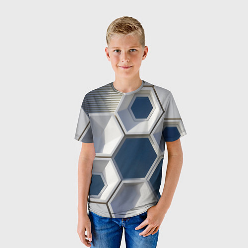 Детская футболка Кубический мир / 3D-принт – фото 3