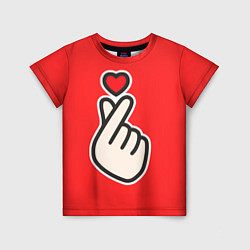 Футболка детская К- Heart, цвет: 3D-принт