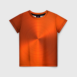 Футболка детская Оранжевый волнообразный дисковый узор, цвет: 3D-принт