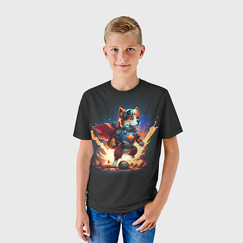 Детская футболка Супер корги / 3D-принт – фото 3
