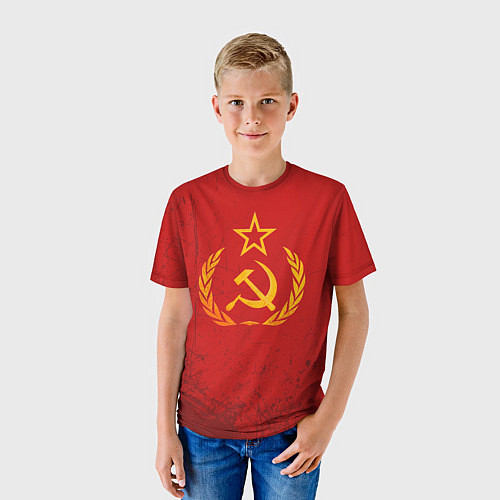 Детская футболка СССР серп и молот / 3D-принт – фото 3