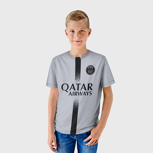 Детская футболка Неймар форма ПСЖ 2223 гостевая / 3D-принт – фото 3