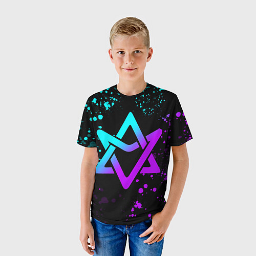 Детская футболка Astro neon emblem / 3D-принт – фото 3