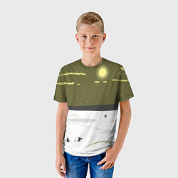 Футболка детская Зимняя рыбалка, цвет: 3D-принт — фото 2