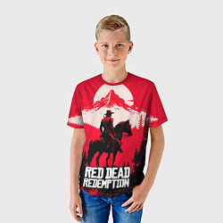 Футболка детская Red Dead Redemption, mountain, цвет: 3D-принт — фото 2