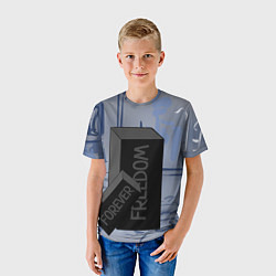 Футболка детская Свободный навсегда, цвет: 3D-принт — фото 2