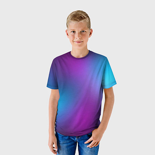 Детская футболка НЕОНОВЫЙ ГРАДИЕНТ / 3D-принт – фото 3