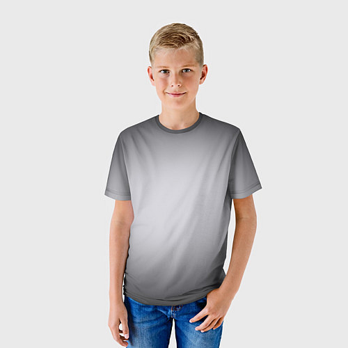Детская футболка Серебристый градиент / 3D-принт – фото 3