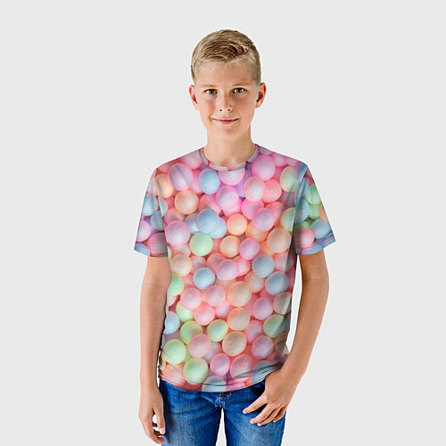 Детская футболка Разноцветные шарики / 3D-принт – фото 3