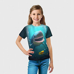 Футболка детская Я акула туруру, цвет: 3D-принт — фото 2