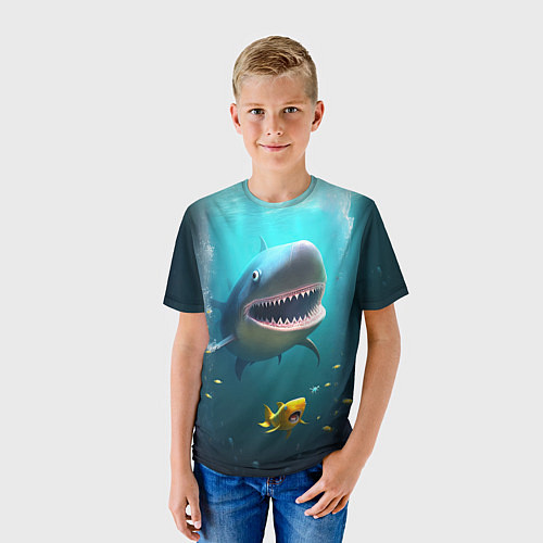 Детская футболка Я акула туруру / 3D-принт – фото 3