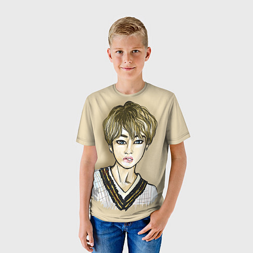 Детская футболка Айдол Тэхён / 3D-принт – фото 3