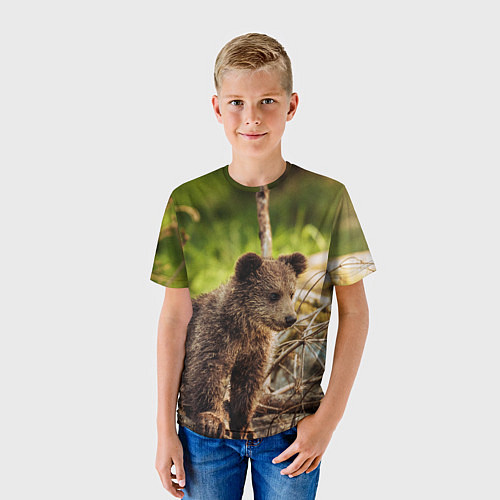 Детская футболка Медвежонок красавец / 3D-принт – фото 3