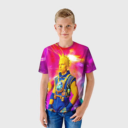 Детская футболка Барт Симпсон - крутой чувак - нейросеть / 3D-принт – фото 3