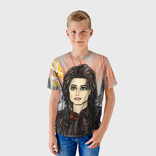 Детская футболка Майкл Джексон - гимн Земли / 3D-принт – фото 3