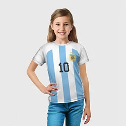 Футболка детская Марадона форма сборной Аргентины, цвет: 3D-принт — фото 2