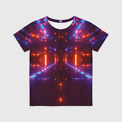 Футболка детская Неоновые разнообразные абстрактные лучи, цвет: 3D-принт