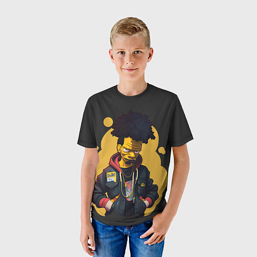Детская футболка Rap Simpson / 3D-принт – фото 3