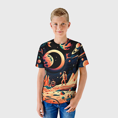 Детская футболка Покорение космоса / 3D-принт – фото 3