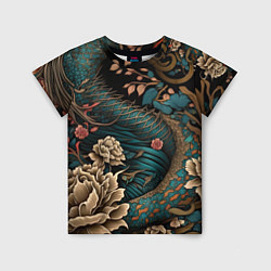 Футболка детская Японский змей Irezumi, цвет: 3D-принт