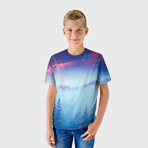 Детская футболка Horizon landscape / 3D-принт – фото 3
