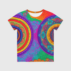 Футболка детская Красочные этнические орнаменты, цвет: 3D-принт