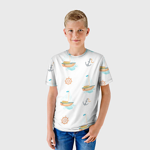Детская футболка Мечты о море / 3D-принт – фото 3