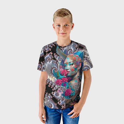 Детская футболка Japanese beauty - irezumi / 3D-принт – фото 3
