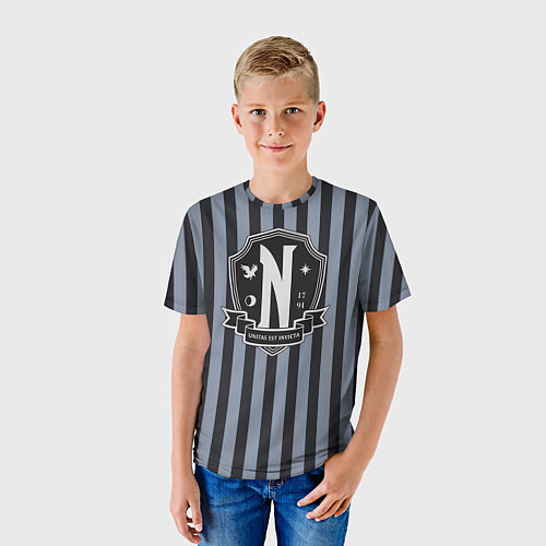 Детская футболка Nevermore Academy / 3D-принт – фото 3