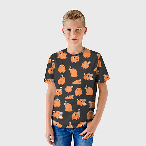 Детская футболка Chainsaw Man - Почита паттерн / 3D-принт – фото 3