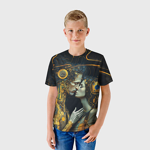 Детская футболка Gustav Klimt Cyberpunk / 3D-принт – фото 3
