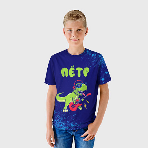 Детская футболка Пётр рокозавр / 3D-принт – фото 3