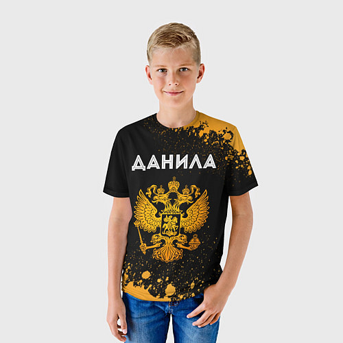 Детская футболка Данила и зологой герб РФ / 3D-принт – фото 3
