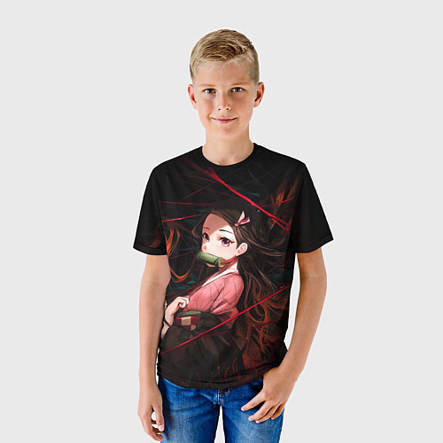 Детская футболка Nezuko Demon Slayer art / 3D-принт – фото 3