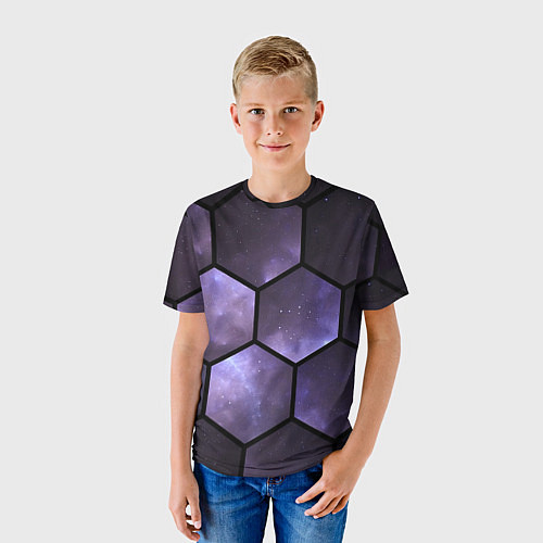 Детская футболка Звездные соты / 3D-принт – фото 3