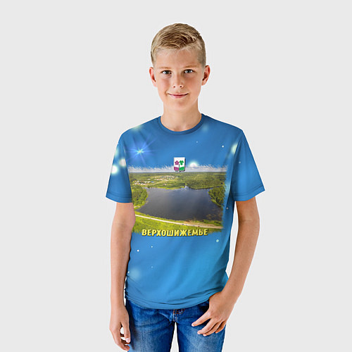 Детская футболка Верхошижемье - пруд / 3D-принт – фото 3