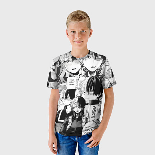 Детская футболка Шото Тодороки - Моя геройская академия / 3D-принт – фото 3