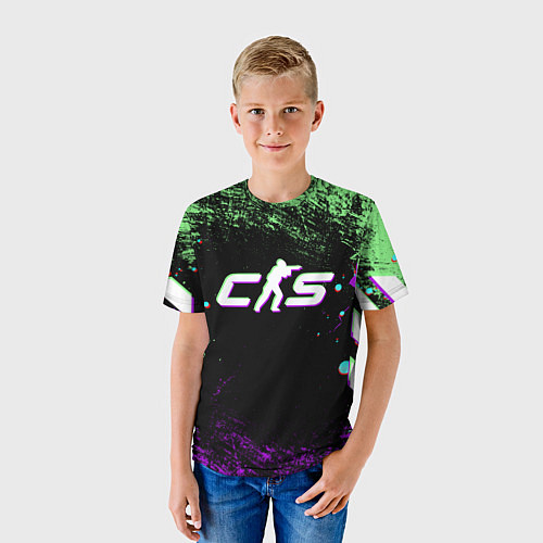 Детская футболка Counter Strike 2 - Neon / 3D-принт – фото 3