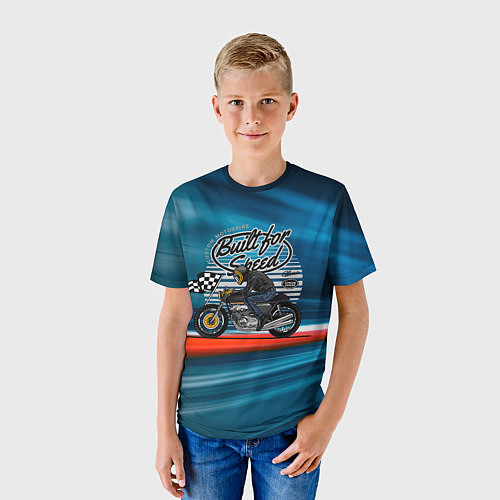 Детская футболка Гонщик мотоциклист / 3D-принт – фото 3