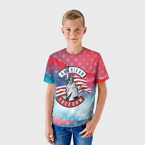 Детская футболка American freedom / 3D-принт – фото 3