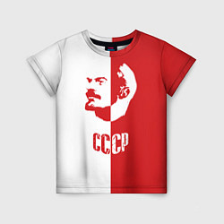 Футболка детская Красно белый Ленин, цвет: 3D-принт