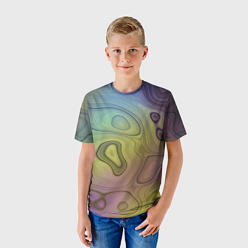Детская футболка Абстрактная жидкость / 3D-принт – фото 3